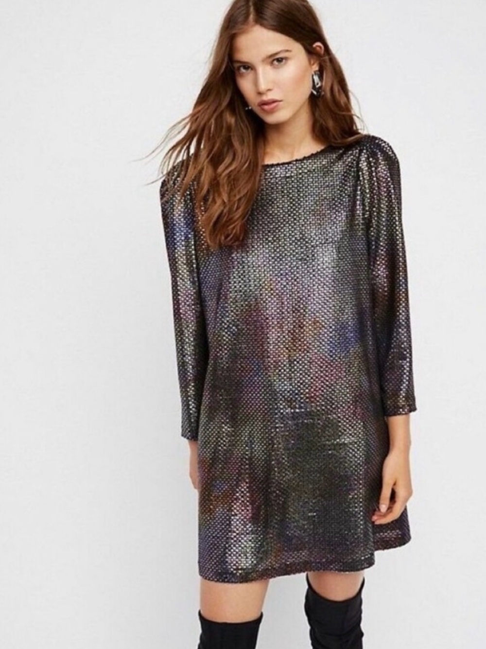 Free People Metallic Iridescent Dress